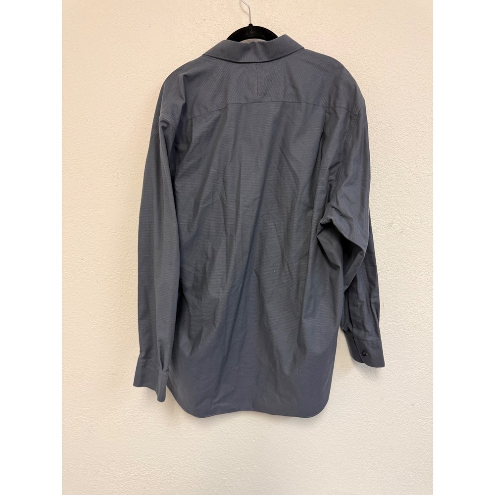 Charles Tyrwhitt Non-Iron Classic Fit Gray Dress Shirt Men's 17.5 35 100% Cotton - Picture 7 of 9
